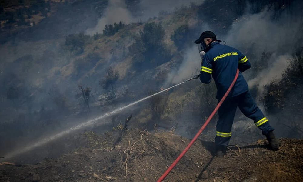 Πυρκαγιά σε εξέλιξη στην περιοχή Δροσιά της Αχαΐας